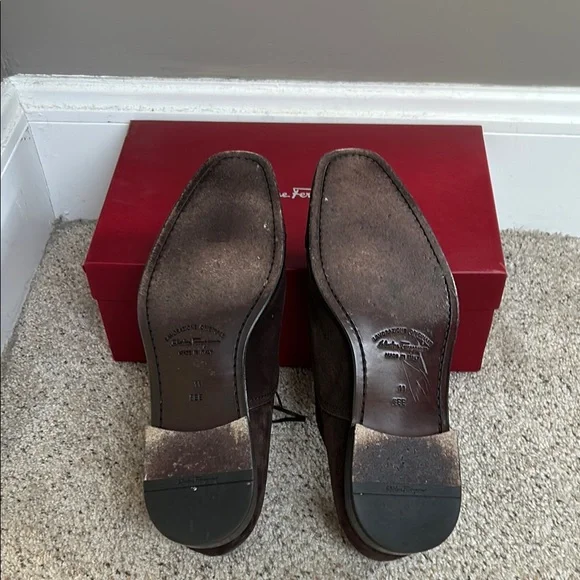 Salvatore Ferragamo Men's Brown Suede Shoes - Picture 6 of 10